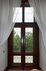 Repase balkónových dveří na zámku